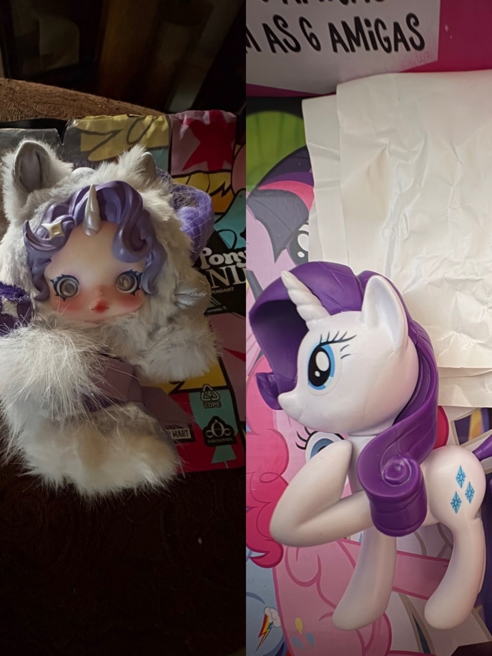 AUTHENTIC BRAND NEW SKULLPANDA My Little Pony Series "Rarity" *With Figurine*
